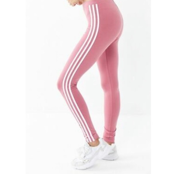 Adidas Originals 3 strips leggings in trace maroon - Picture 3 of 6
